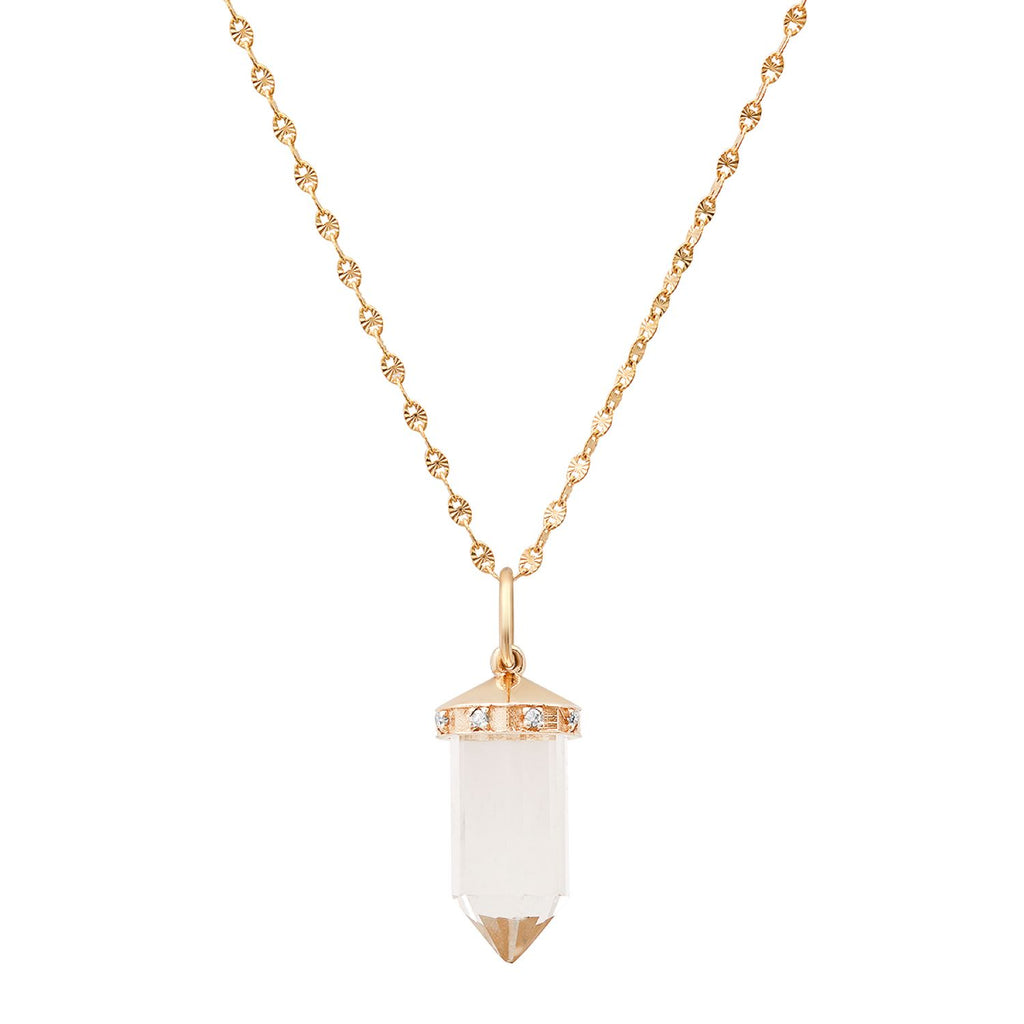 Camilia Quartz Diamond Necklace - Soul Journey Jewelry