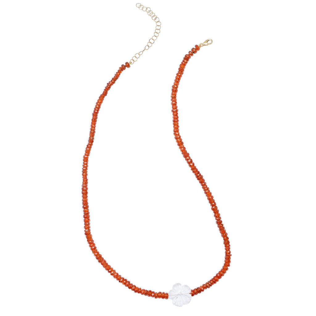 Orange Kyanite Blossom Necklace - Soul Journey Jewelry