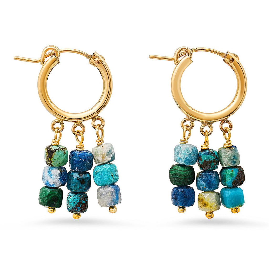 Aegean Sea Hoop Earrings - Soul Journey Jewelry