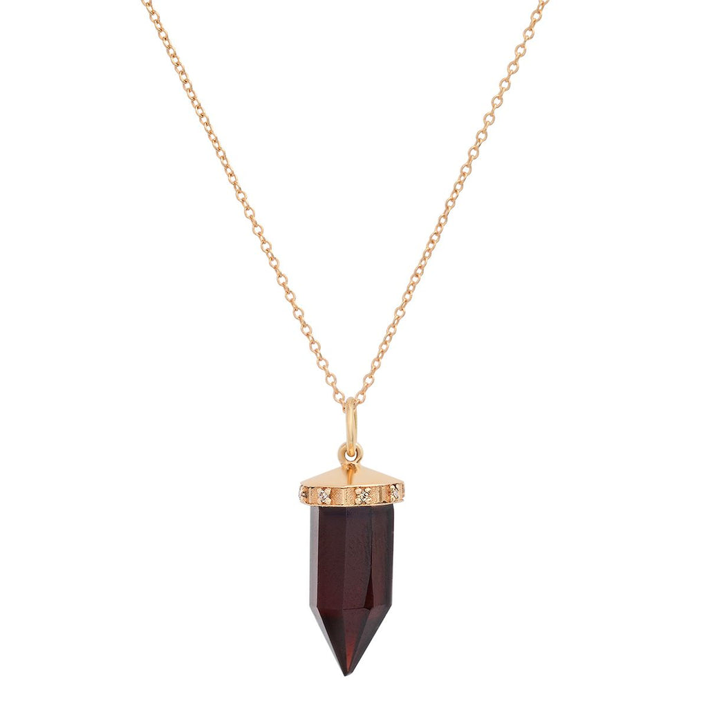 Red Garnet Love Pendulum Necklace - Soul Journey Jewelry