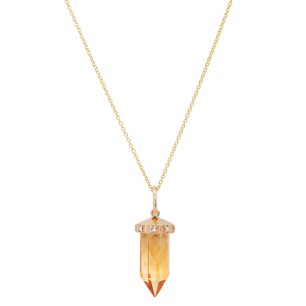 Manifest Prosperity Citrine Pendulum Necklace - Soul Journey Jewelry
