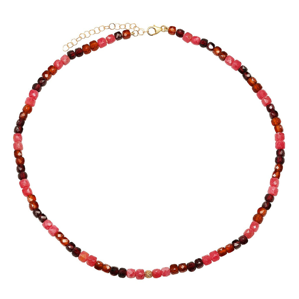 Brilliant Sunset Garnet Necklace