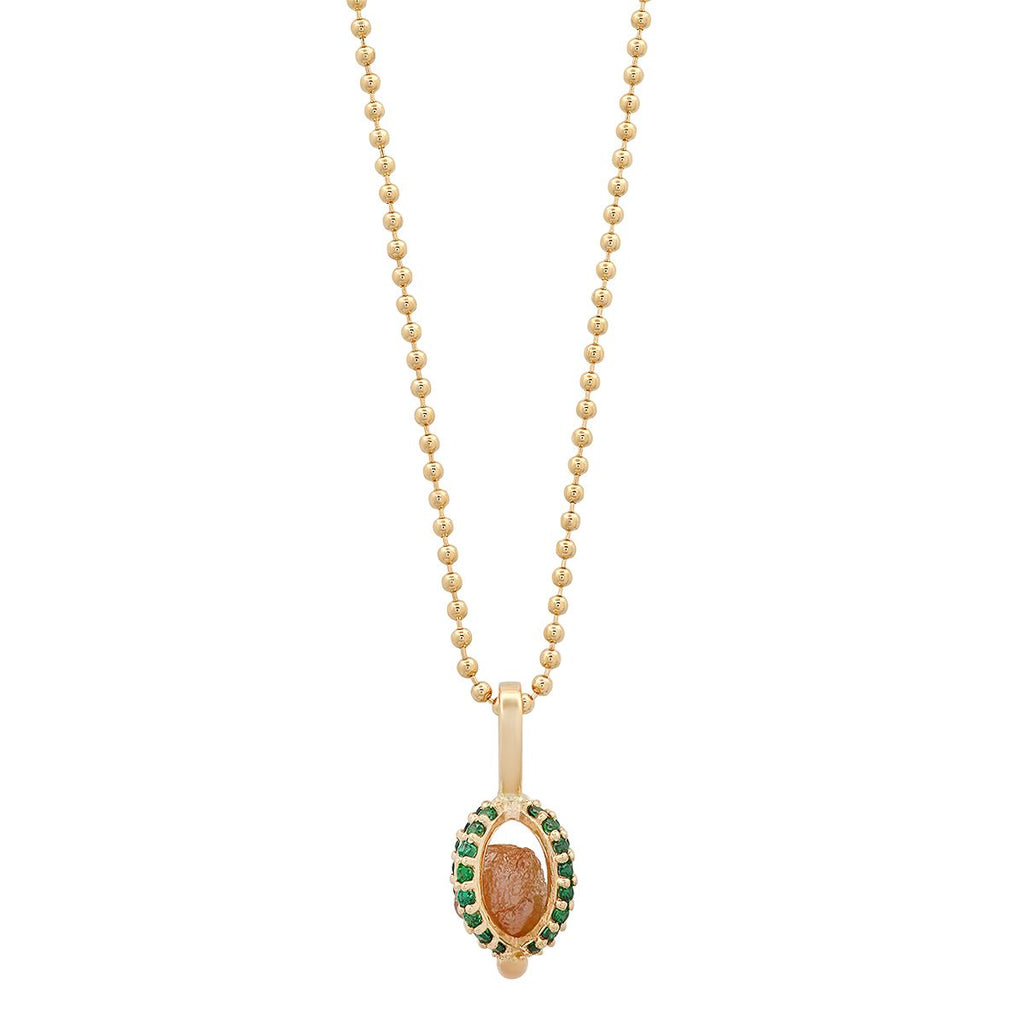 Emerald Gold and Diamond Necklace - Soul Journey Jewelry