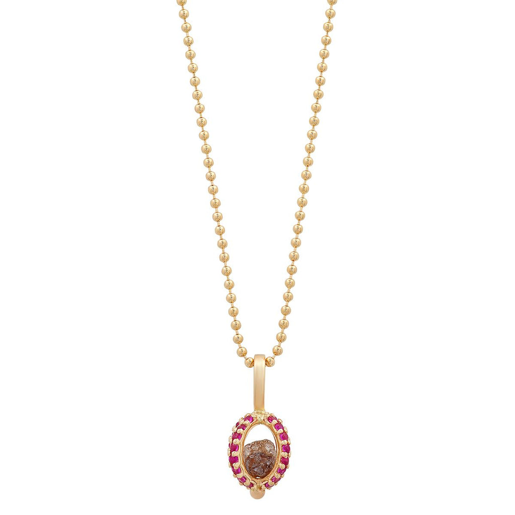 Ruby Gold and Diamond Necklace - Soul Journey Jewelry