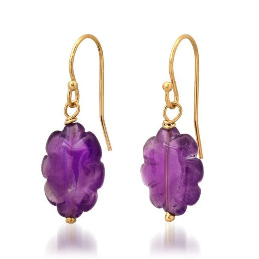 Amethyst Flower Earrings - Soul Journey Jewelry
