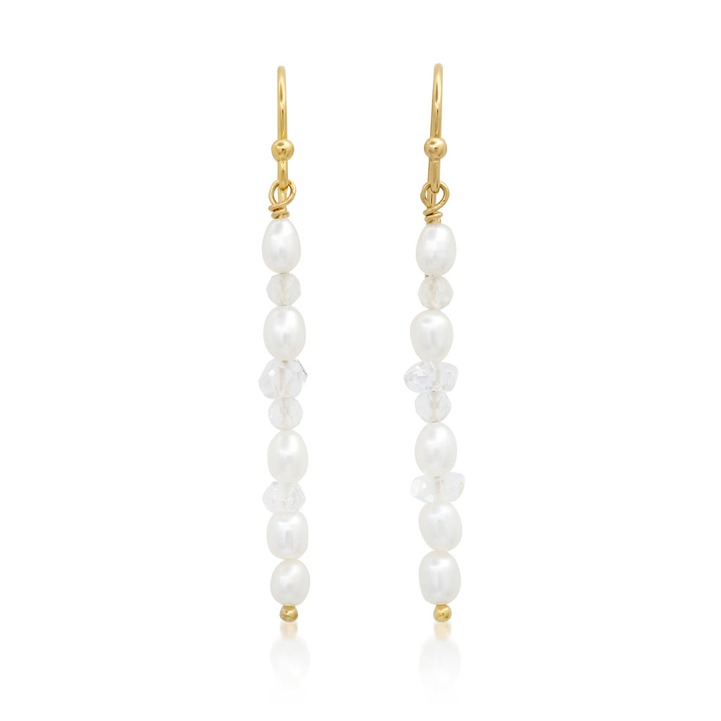 Pearl And Diamond Medley Earrings - Soul Journey Jewelry