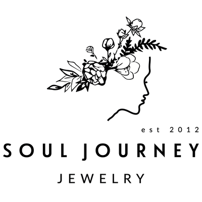 soul journey black logo figure with a flower crown