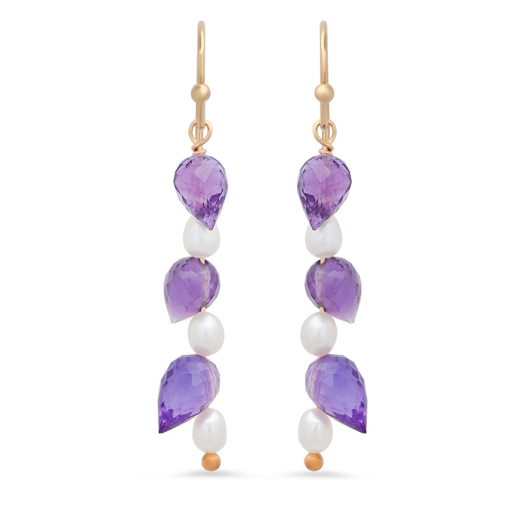 New! Purple Amethyst Drop Earrings - Soul Journey Jewelry