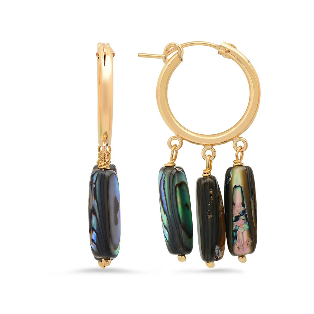 Abalone Hoop Earrings - Soul Journey Jewelry