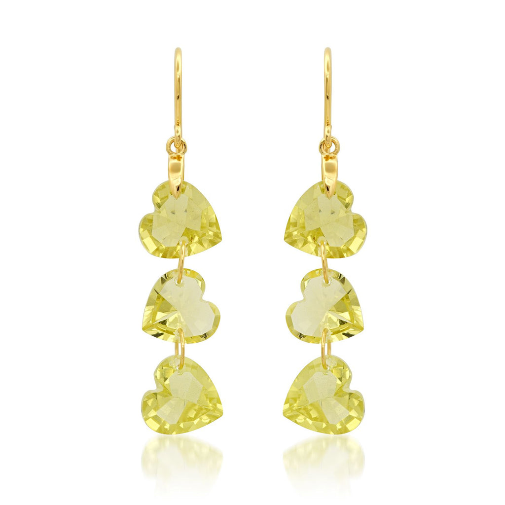 Lemon Heart Chandelier Earrings - Soul Journey Jewelry