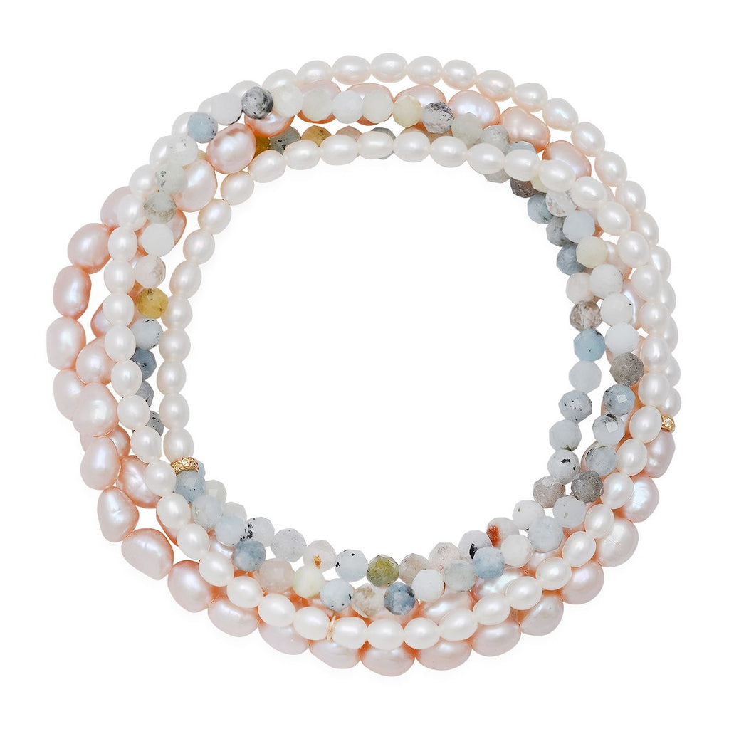 New! Avril Pastel Pearl Wrap Bracelet - Soul Journey Jewelry